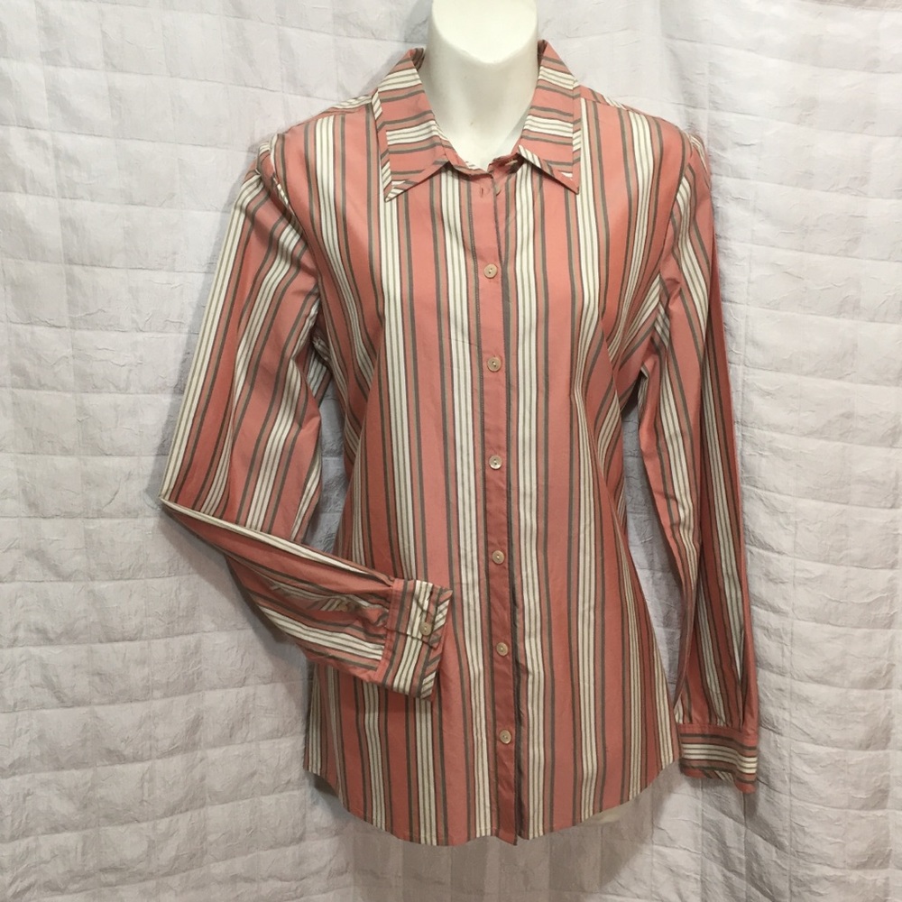 Tommy Bahama silk/cotton blouse button front M